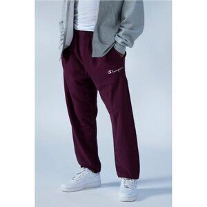 Champion UO Textured Rib Lounge Pant Cotton Joggers Sz Large Burgundy Mens